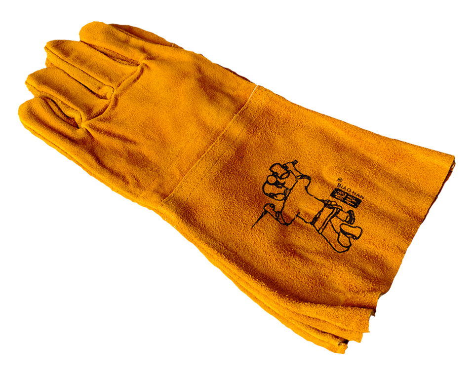 單層牛皮電焊手套（加長）