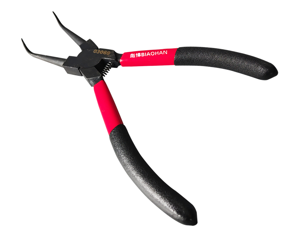 鉻釩鋼德式卡簧鉗（內彎）